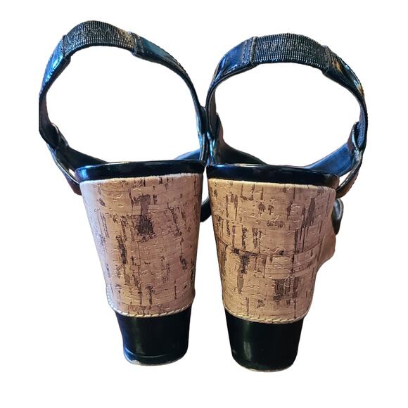 Wedge Heels, patent leather and cork size 7.5 - Picture 3 of 5